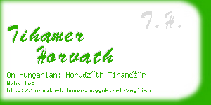 tihamer horvath business card